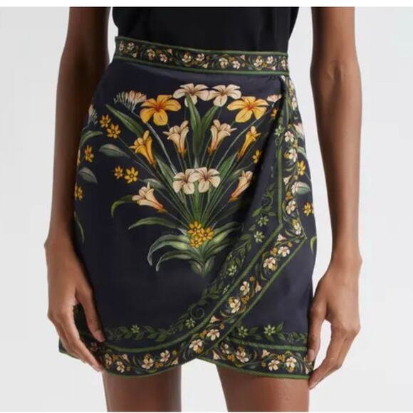 FARM Rio Dresses & Skirts - FARM Rio Flowers Arch Wrap Front Mini Skirt - Vibrant Floral